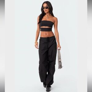 Edikted Rian Nylon Cargo Pants